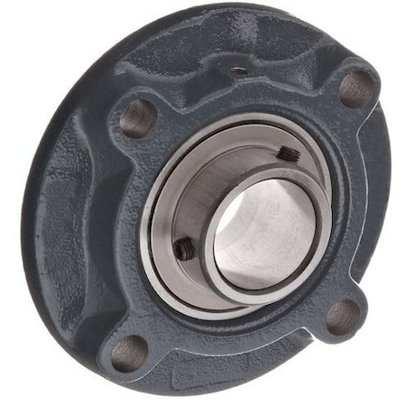 Ntn Mounted Unit Cast Iron, Wide Inner Ring, Set Screw Type, Piloted Round Flange UCFCX09-110D1